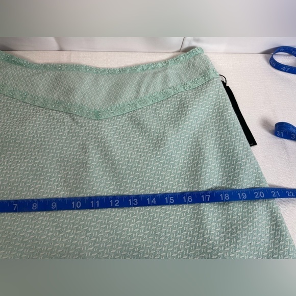 Worthington Womens teal Blue sequined waist flare knee length Skirt size 12 NWT - Picture 13 of 14